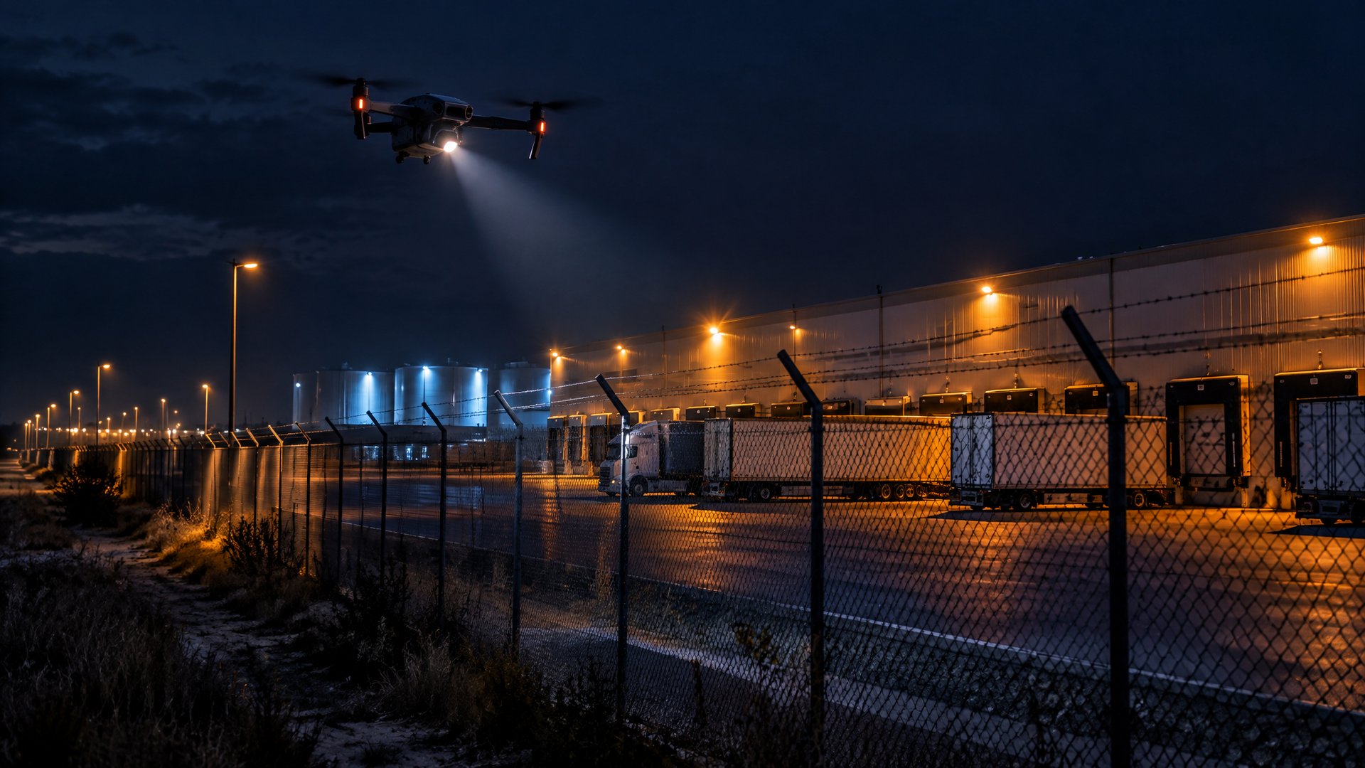 Drone capturing progress on a construction site
